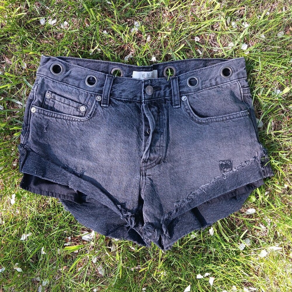 We The Free Button Fly Jean's Shorts Black Size 26